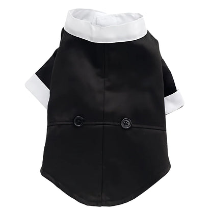 Pet Costume Suits - Lightweight Tuxedos, Suitable for Weddings/Christmas, with Adjustable Bow Ties and Breathable Mesh Fabric