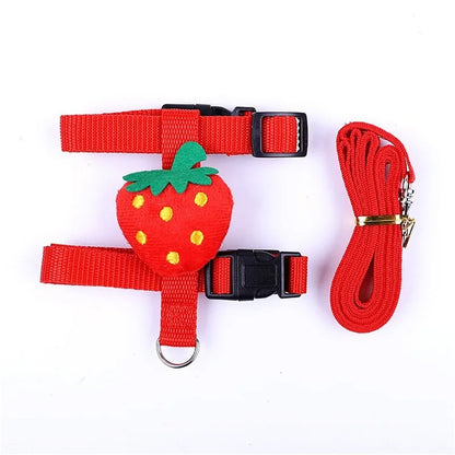 Rabbit Harness And Leash Set Adjustable For Small Animals Ferrets Piggies Hedgehogs Outdoor Walking Cute Decorations