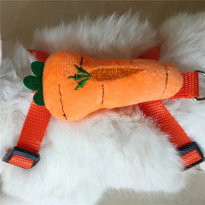 Rabbit Harness And Leash Set Adjustable For Small Animals Ferrets Piggies Hedgehogs Outdoor Walking Cute Decorations