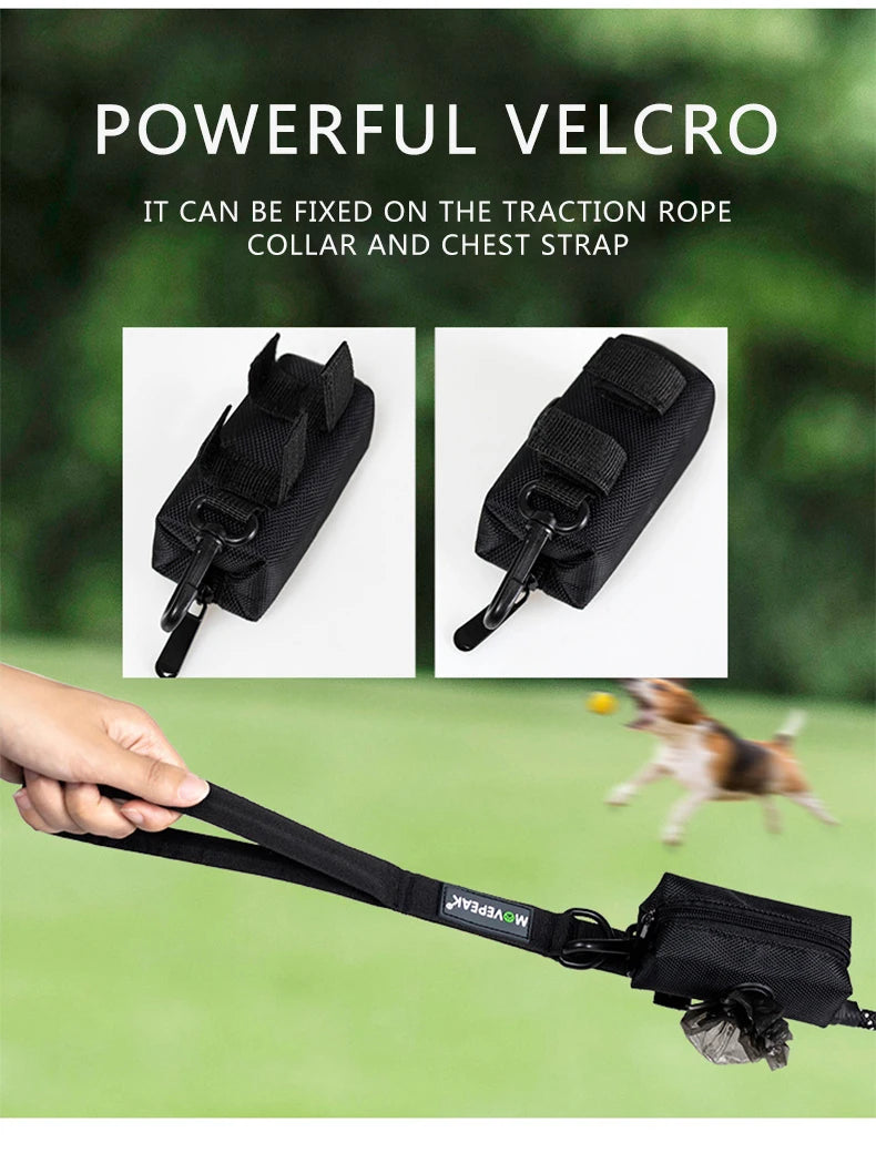 Pet Dog Poop Bag Holder Leash Attachment  Adjustable Mini Travel Garbage Bag Dogs Waste Poop Bags Dispenser Pet Cleaning Tools