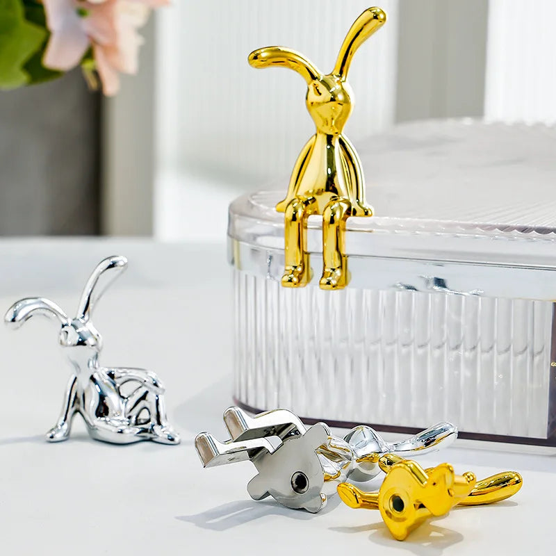 Long-Eared Rabbit Double Statue Cartoon Decoration Accessories Living Room Bedroom Car Decoration Desktop Decorative Ornamet