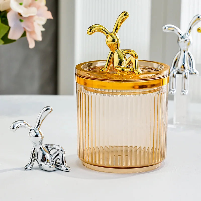 Long-Eared Rabbit Double Statue Cartoon Decoration Accessories Living Room Bedroom Car Decoration Desktop Decorative Ornamet