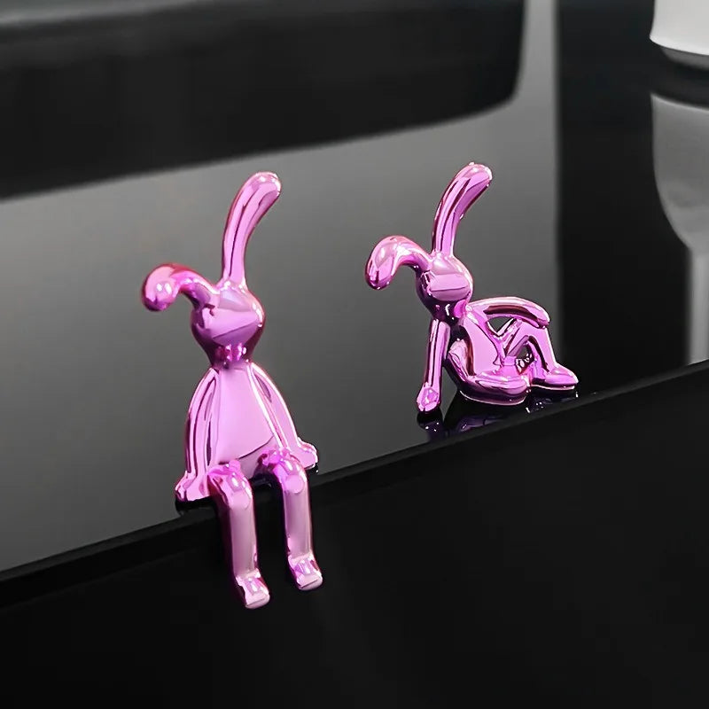 Long-Eared Rabbit Double Statue Cartoon Decoration Accessories Living Room Bedroom Car Decoration Desktop Decorative Ornamet