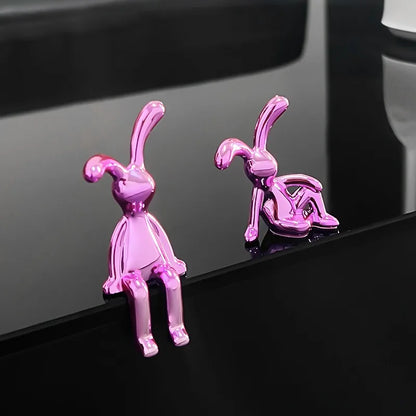 Long-Eared Rabbit Double Statue Cartoon Decoration Accessories Living Room Bedroom Car Decoration Desktop Decorative Ornamet