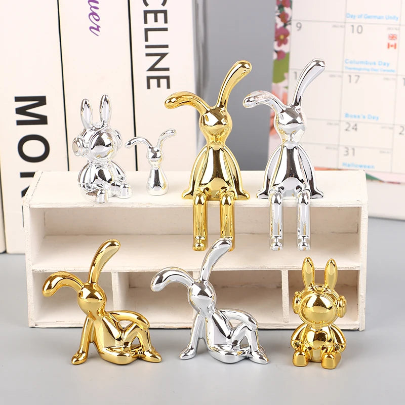 2024 New Kawaii Rabbit Ornament Ins Car Accessories Decorative Supplies Creative Desktop Ornament Room Decor Cute Children Gifts