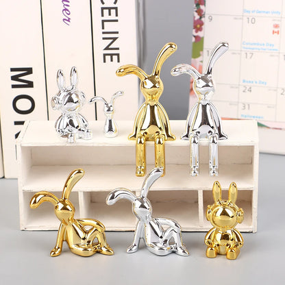 2024 New Kawaii Rabbit Ornament Ins Car Accessories Decorative Supplies Creative Desktop Ornament Room Decor Cute Children Gifts