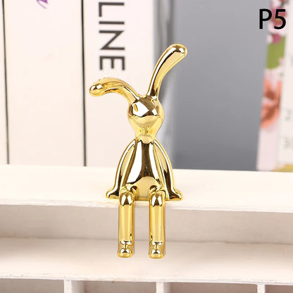 2024 New Kawaii Rabbit Ornament Ins Car Accessories Decorative Supplies Creative Desktop Ornament Room Decor Cute Children Gifts