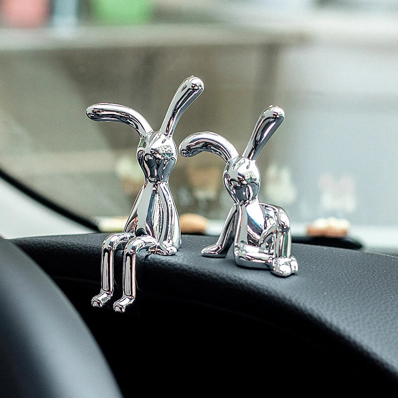 2024 New Kawaii Rabbit Ornament Ins Car Accessories Decorative Supplies Creative Desktop Ornament Room Decor Cute Children Gifts