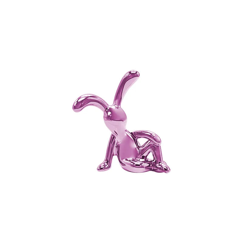 Long-Eared Rabbit Double Statue Cartoon Decoration Accessories Living Room Bedroom Car Decoration Desktop Decorative Ornamet