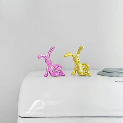 Long-Eared Rabbit Double Statue Cartoon Decoration Accessories Living Room Bedroom Car Decoration Desktop Decorative Ornamet