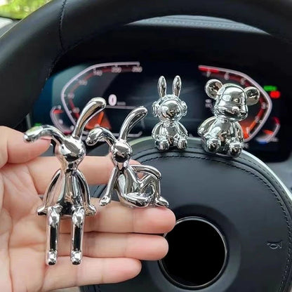 2024 New Kawaii Rabbit Ornament Ins Car Accessories Decorative Supplies Creative Desktop Ornament Room Decor Cute Children Gifts
