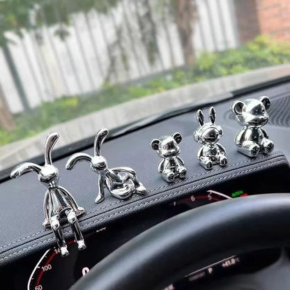 2024 New Kawaii Rabbit Ornament Ins Car Accessories Decorative Supplies Creative Desktop Ornament Room Decor Cute Children Gifts