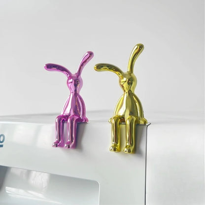 Long-Eared Rabbit Double Statue Cartoon Decoration Accessories Living Room Bedroom Car Decoration Desktop Decorative Ornamet