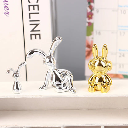 2024 New Kawaii Rabbit Ornament Ins Car Accessories Decorative Supplies Creative Desktop Ornament Room Decor Cute Children Gifts